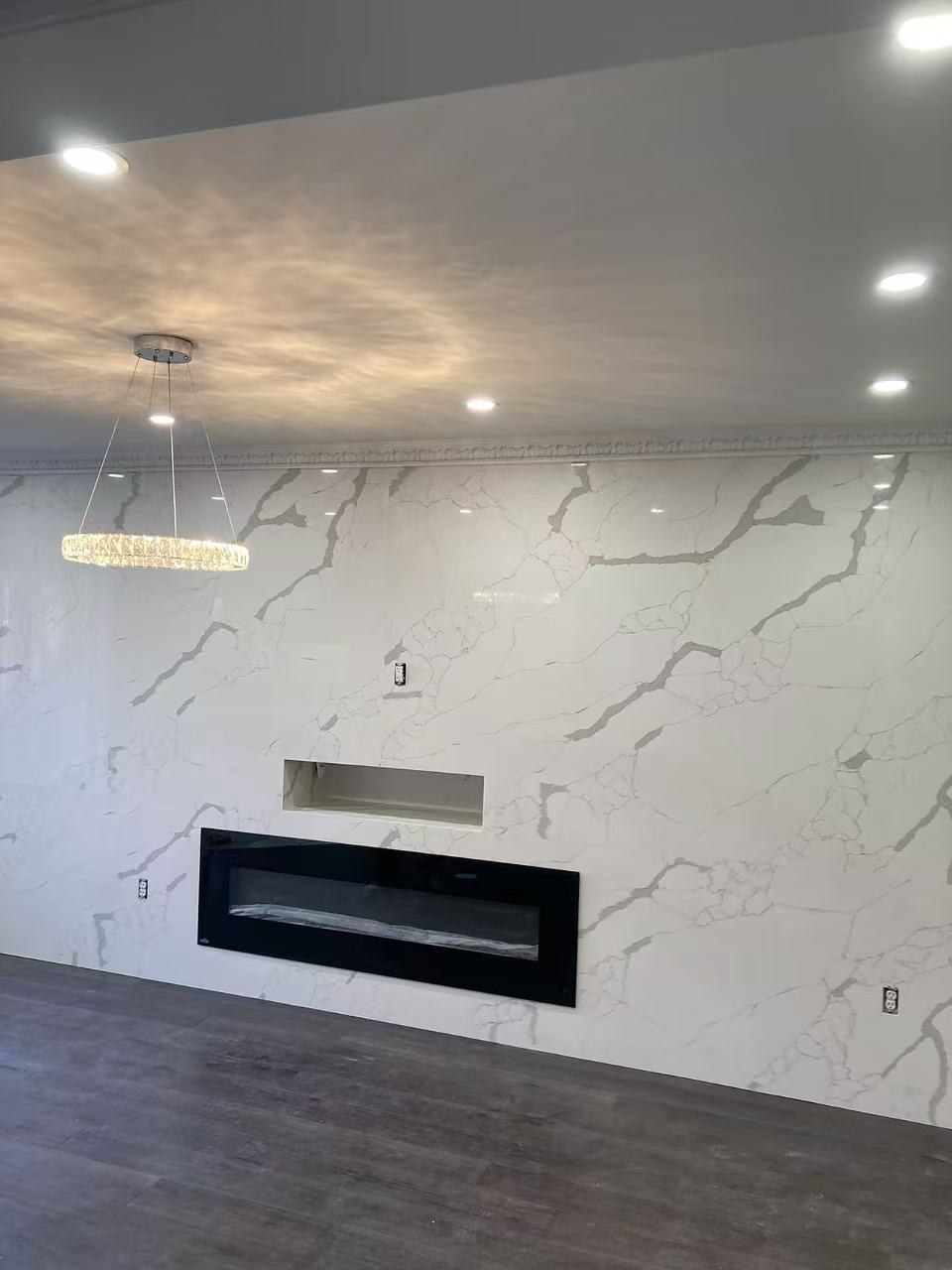 Custom window trim and natural lighting layout