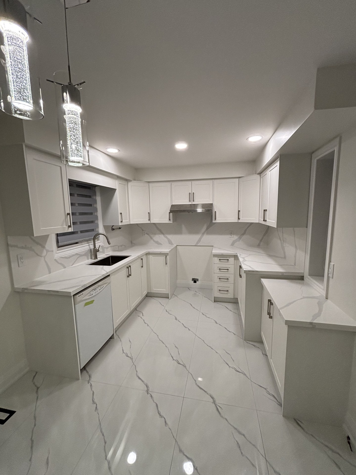 High-end kitchen cabinetry and task lighting installation